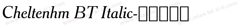Cheltenhm BT Italic字体转换